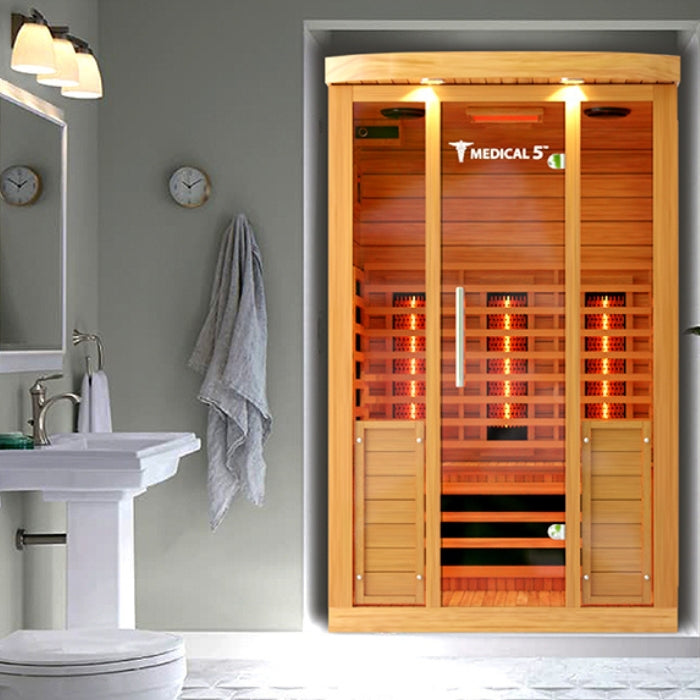 Medical5 Ultra Full Spectrum Infrared 3-Person Indoor Natural Hemlock Sauna