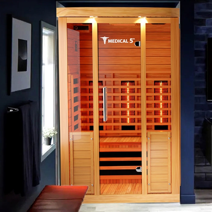 Medical5 Ultra Full Spectrum Infrared 3-Person Indoor Natural Hemlock Sauna