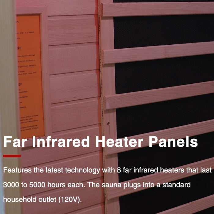 Tremblant 2-Person Indoor FAR Infrared Canadian Hemlock Sauna