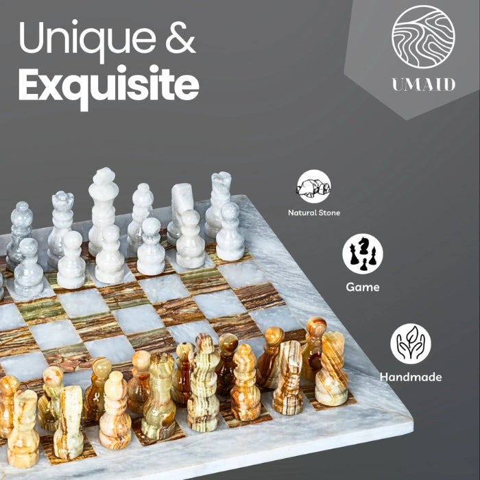 Onyx Marble Chess Set for inside the Sauna