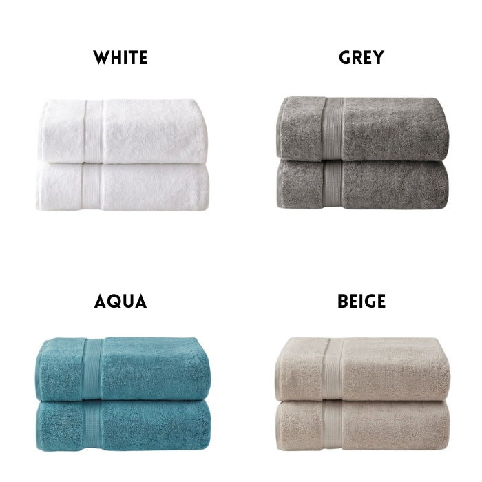 Oversized 100% Cotton 800 GSM Bath Sheet Towel set of 2