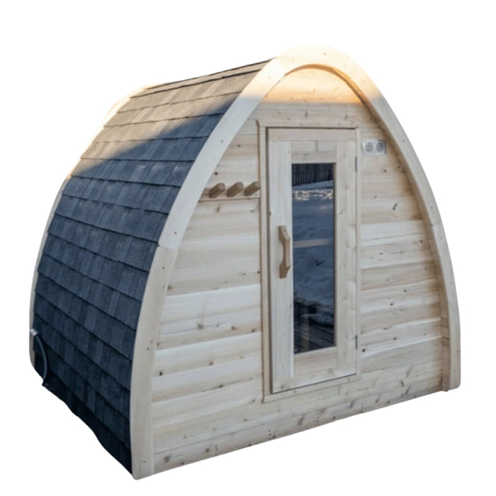 Traditional 4-Person Outdoor White Cedar MiniPOD Sauna