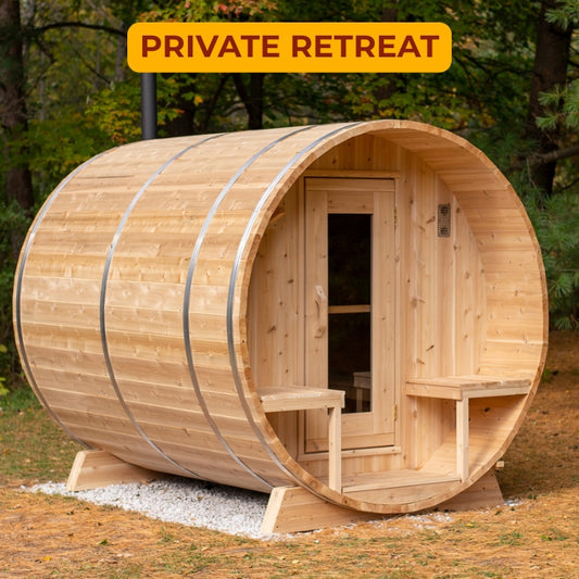Iconic Barrel Wood-Burning Sauna