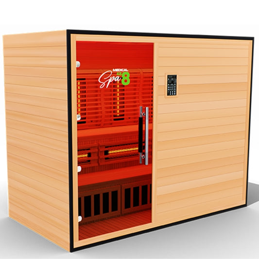 Commercial Spa488 Full Spectrum Infrared 5-Person Sauna plus Heat-Resistant Android Tablet