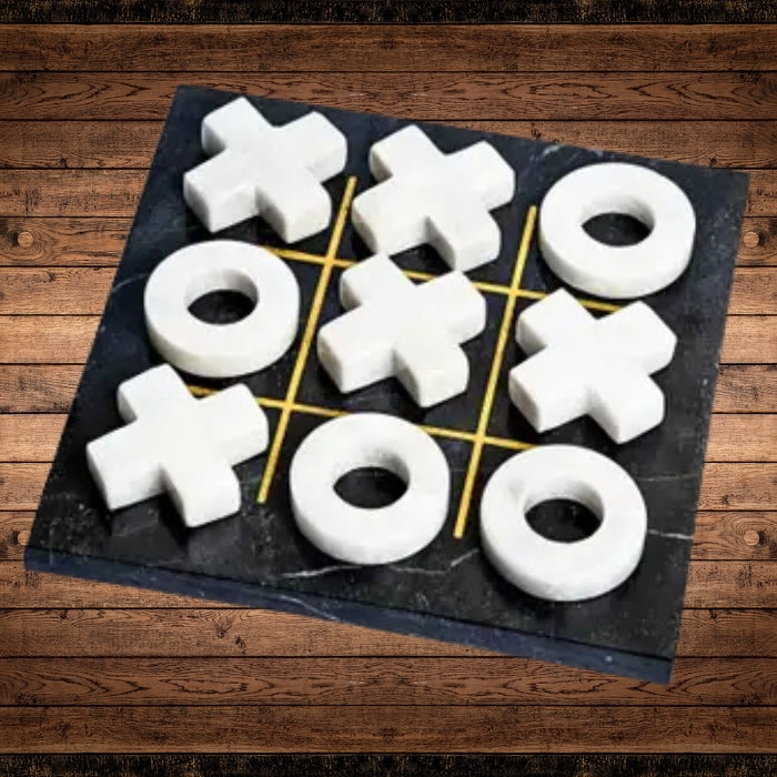 Onyx Marble Tic-Tac-Toe Game for inside the Sauna