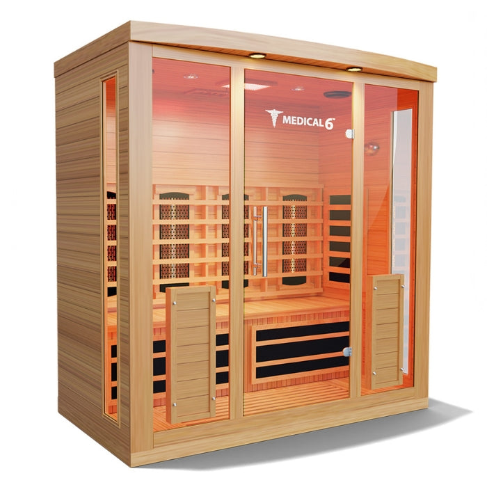 Medical6 Ultra Full Spectrum Infrared 4-Person Indoor Natural Hemlock Sauna