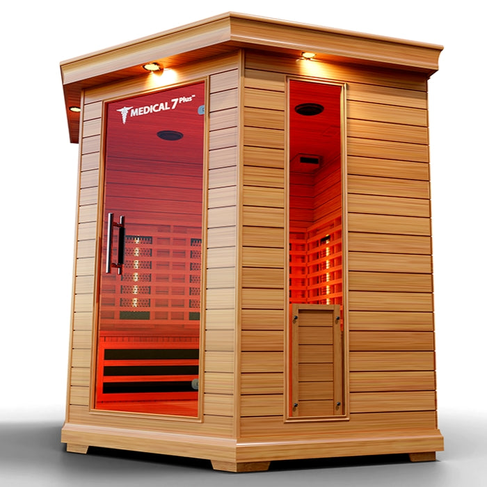 Medical7Plus Ultra Full Spectrum Infrared 6-Person Indoor Corner Natural Hemlock Sauna