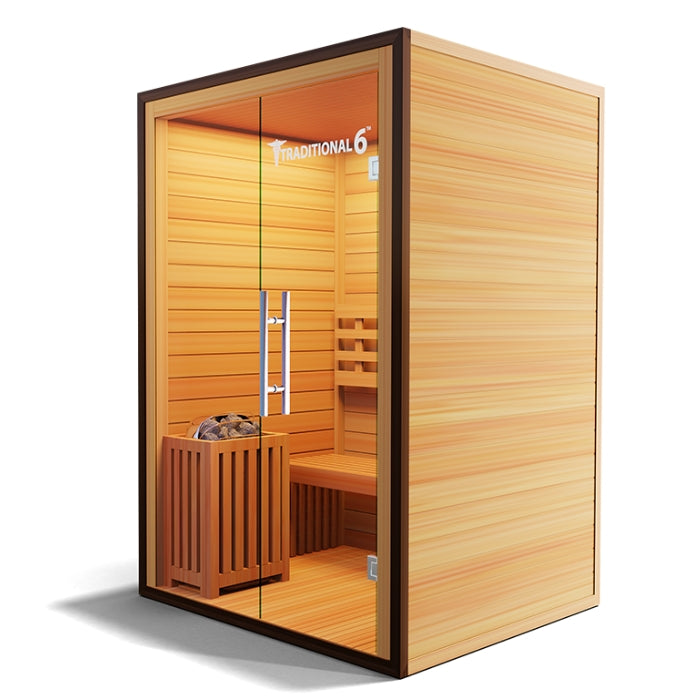 Traditional6 Indoor 2-Person Natural Hemlock Steam Sauna