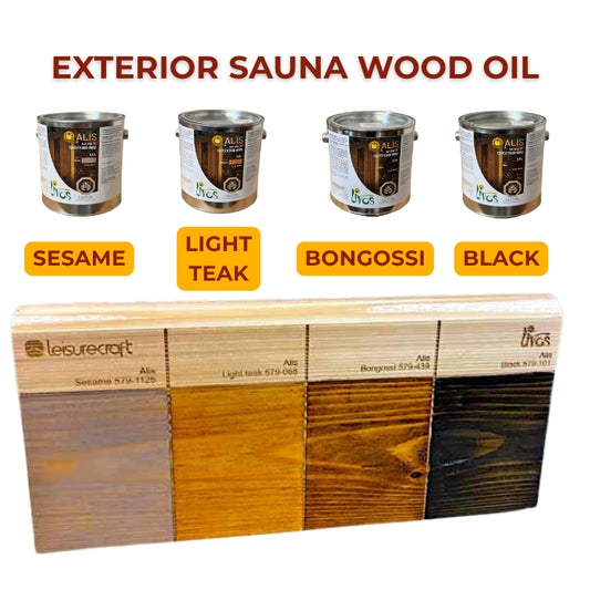 Sauna Interior Oil & Exterior Wood Stain Bundle