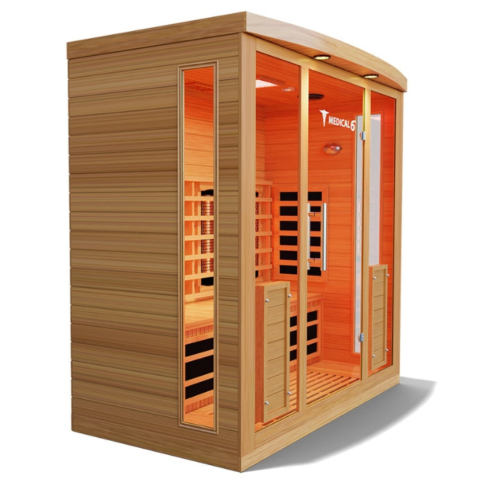 Medical6 Ultra Full Spectrum Infrared 4-Person Indoor Natural Hemlock Sauna