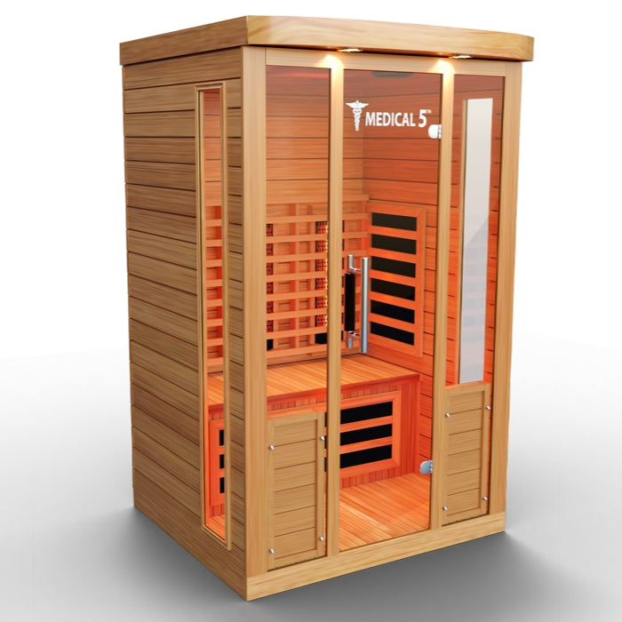 Medical5 Ultra Full Spectrum Infrared 3-Person Indoor Natural Hemlock Sauna