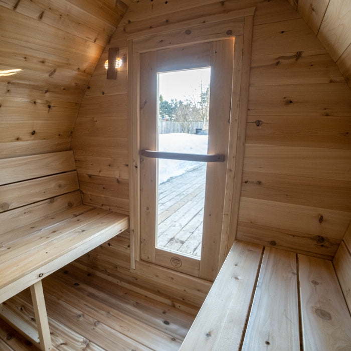 Traditional 4-Person Outdoor White Cedar MiniPOD Sauna