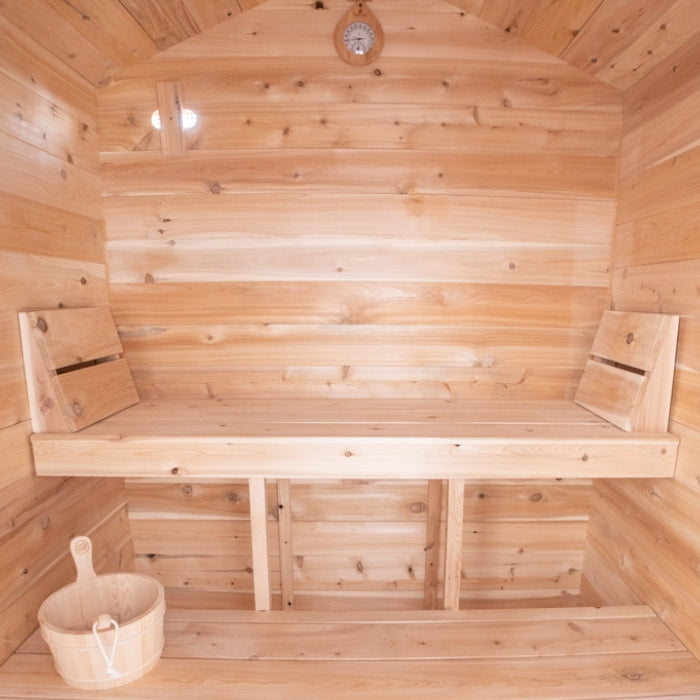 Traditional 3-Person Outdoor White Cedar Granby Cabin Sauna
