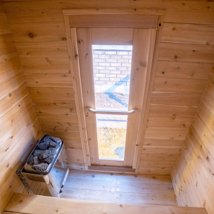 Traditional 3-Person Outdoor White Cedar Granby Cabin Sauna