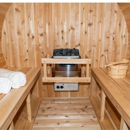 Serenity 4-Person Electric Barrel Sauna Retreat