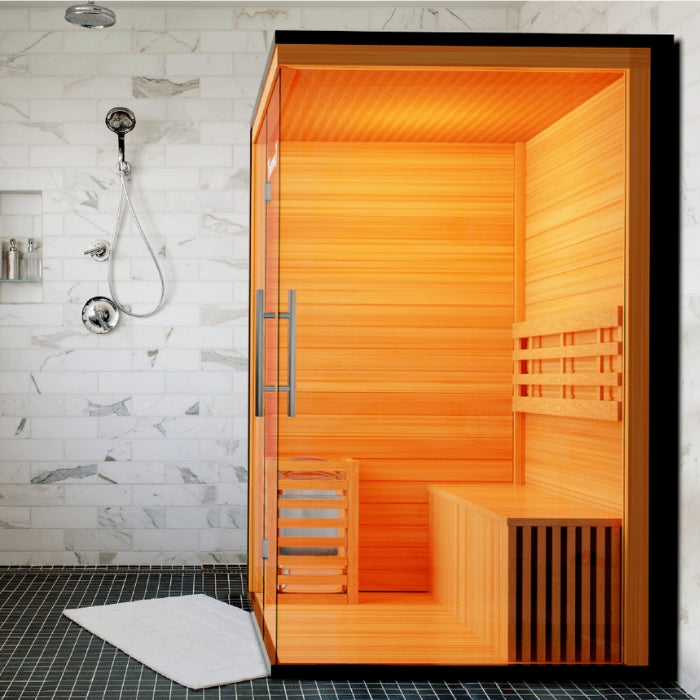 Traditional7 Indoor 3-Person Natural Hemlock Hybrid Sauna
