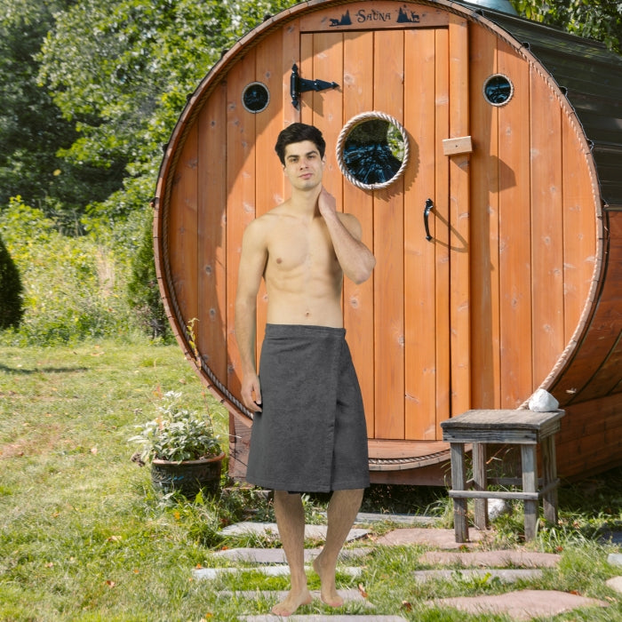Set of 2 Men's 100% Turkish Cotton Luxury Sauna Wraps