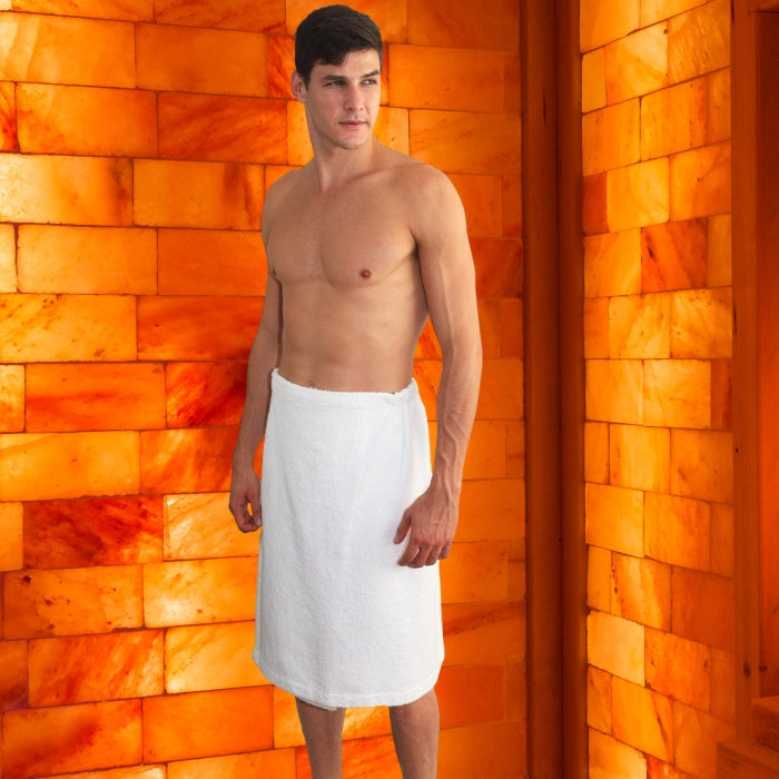 Set of 2 Men's 100% Turkish Cotton Luxury Sauna Wraps