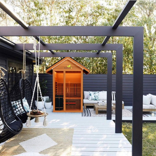 Nature6 Full Spectrum Infrared Outdoor 3-Person Dry Natural Hemlock Sauna