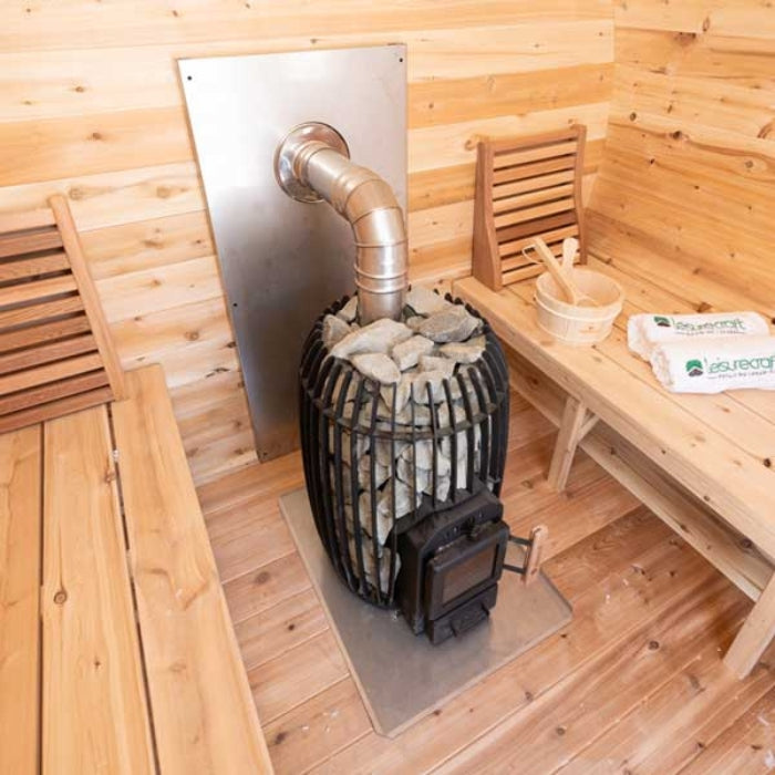 LEISURECRAFT TimberGlow Wood Burning Sauna Heater with Chimney Kit and Rocks