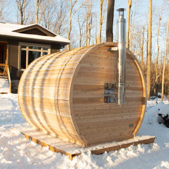 LEISURECRAFT TimberGlow Wood Burning Sauna Heater with Chimney Kit and Rocks