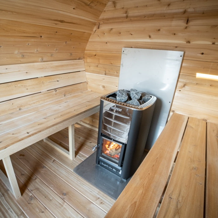 Traditional 4-Person Outdoor White Cedar MiniPOD Sauna