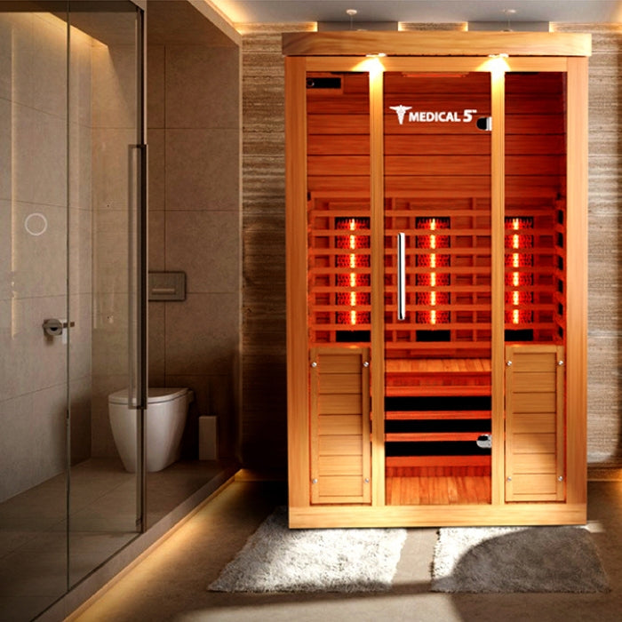 Medical5 Ultra Full Spectrum Infrared 3-Person Indoor Natural Hemlock Sauna