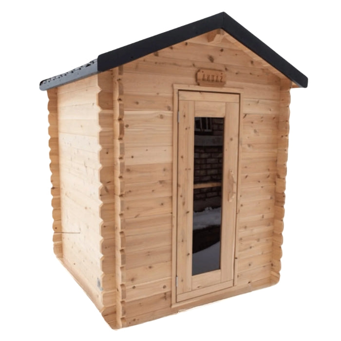 Traditional 3-Person Outdoor White Cedar Granby Cabin Sauna