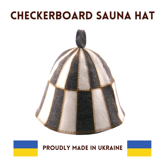 Checkerboard Sauna Hat