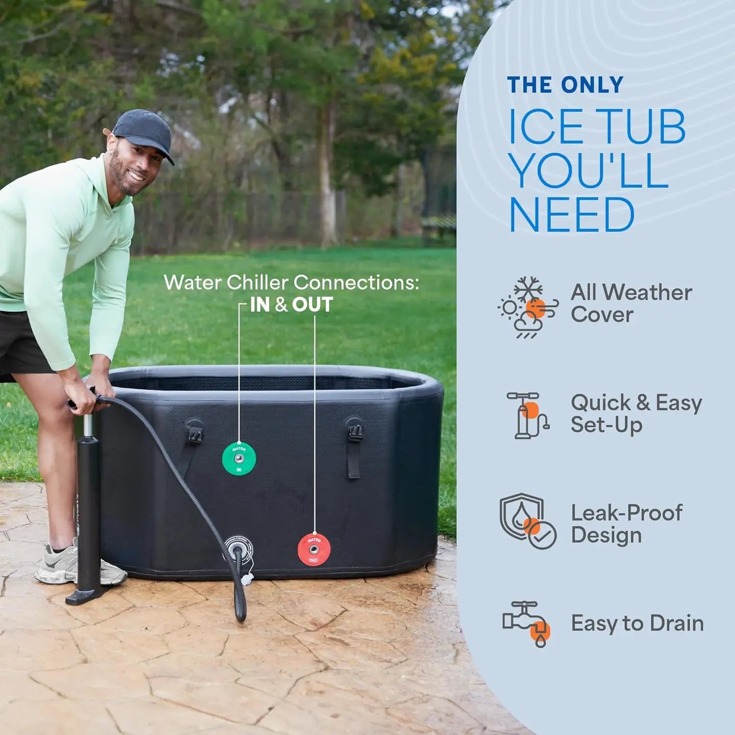 NordPod Plus and Elite Portable Cold Plunge Tub for one or two persons