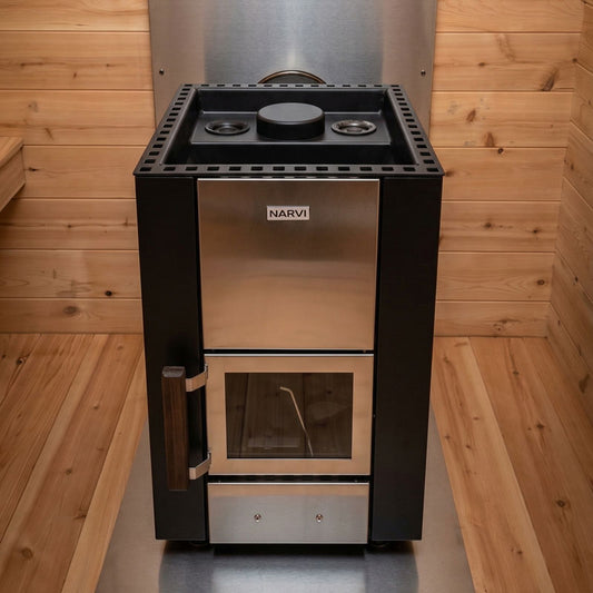Complete NARVI Kuru 14 Wood-Burning Sauna Heater System