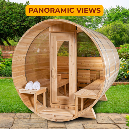 Iconic Barrel Wood-Burning Sauna