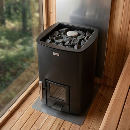 Complete NARVI NC 16 Wood-Burning Sauna Heater System with 3 Chimney Options