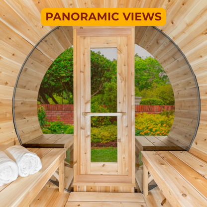 Iconic Barrel Wood-Burning Sauna