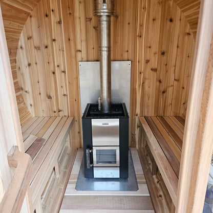 Complete NARVI Kuru 14 Wood-Burning Sauna Heater System with 3 Chimney Options