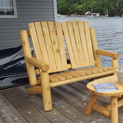 Log Bench & Coffee Table