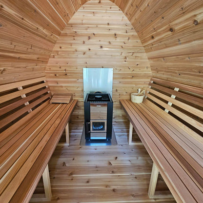 Complete NARVI Kuru 14 Wood-Burning Sauna Heater System with 3 Chimney Options