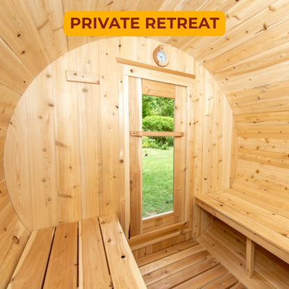 Iconic Barrel Wood-Burning Sauna