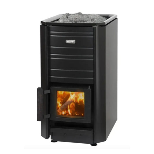 Complete NARVI NC 16 Wood-Burning Sauna Heater System with 3 Chimney Options