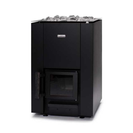 Complete NARVI Kaamos 20 Wood-Burning Sauna Heater System with 3 Chimney Options