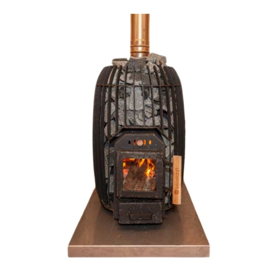 Complete TimberGlow14 Wood-Burning Sauna Heater System with 3 Chimney Options