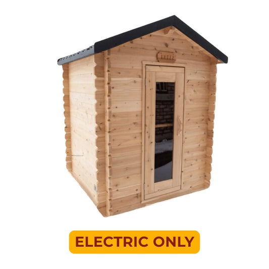 Granby 3-Person White Cedar Cabin Sauna (Electric Only)
