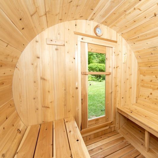 Harmony 4-Person Electric Barrel Sauna Retreat