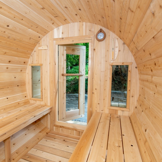 Tranquility 6-Person Wood Burning Barrel Sauna Retreat