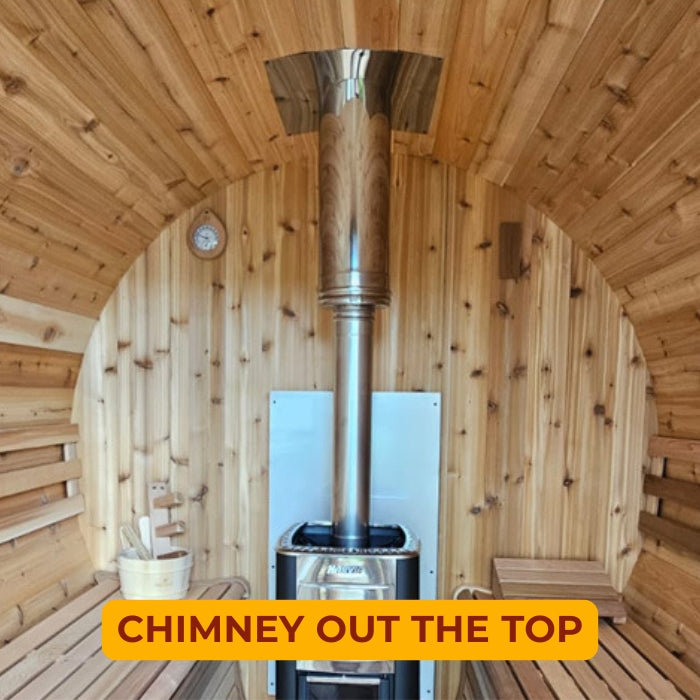 Complete NARVI NC 16 Wood-Burning Sauna Heater System with 3 Chimney Options