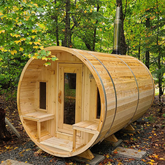 Tranquility 6-Person Wood Burning Barrel Sauna Retreat