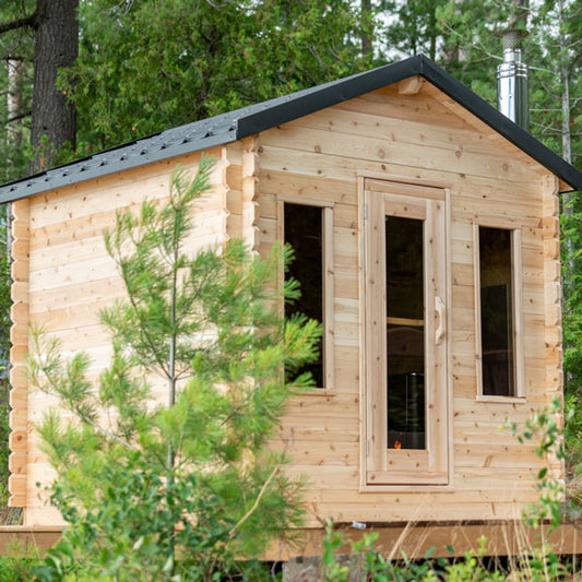 Georgian 6-Person Wood Burning Cabin Sauna Retreat
