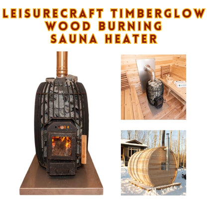 Traditional 4-Person Outdoor White Cedar Elation Barrel Schooner Sauna with Porch and Windows