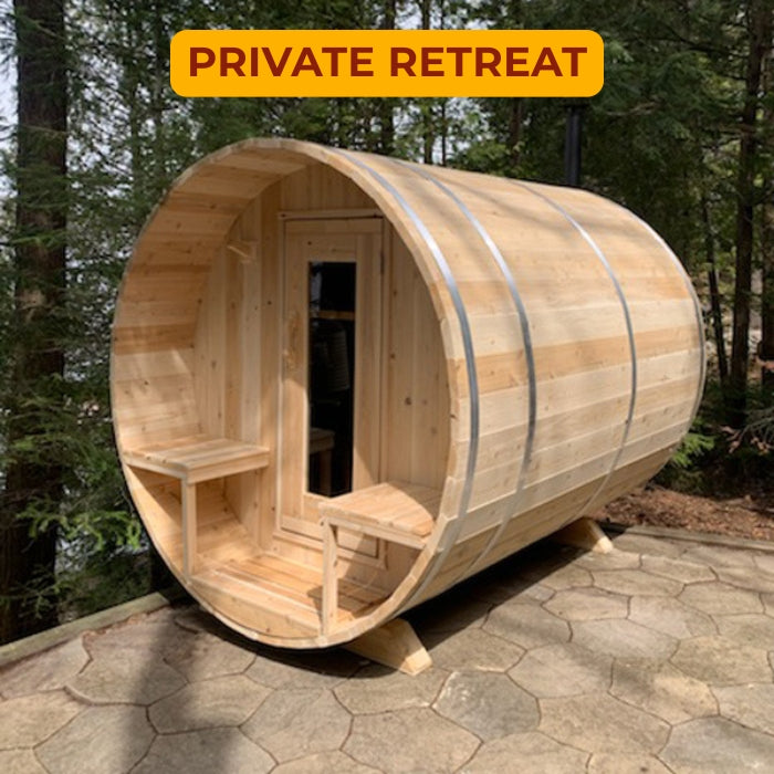 Iconic Barrel Wood-Burning Sauna