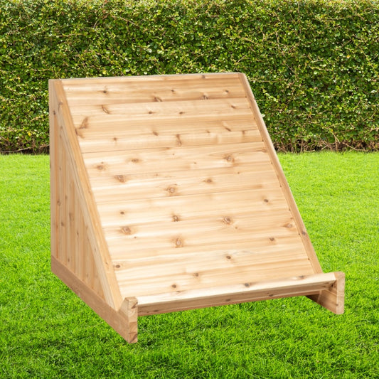 Cedar Firewood Storage Bin with Protective Cover